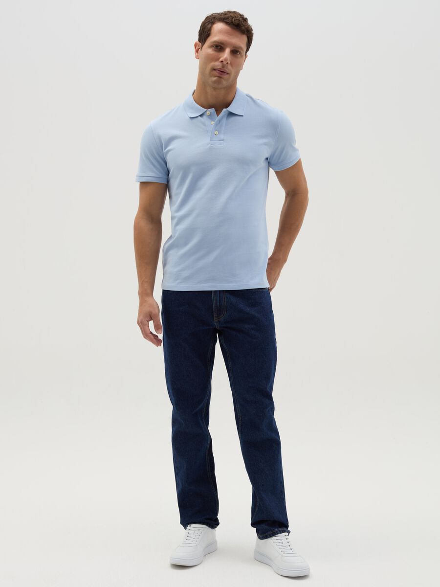 Slim-fit polo shirt in organic cotton_1