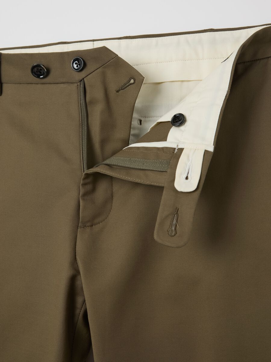 Brown slim-fit chino trousers_5