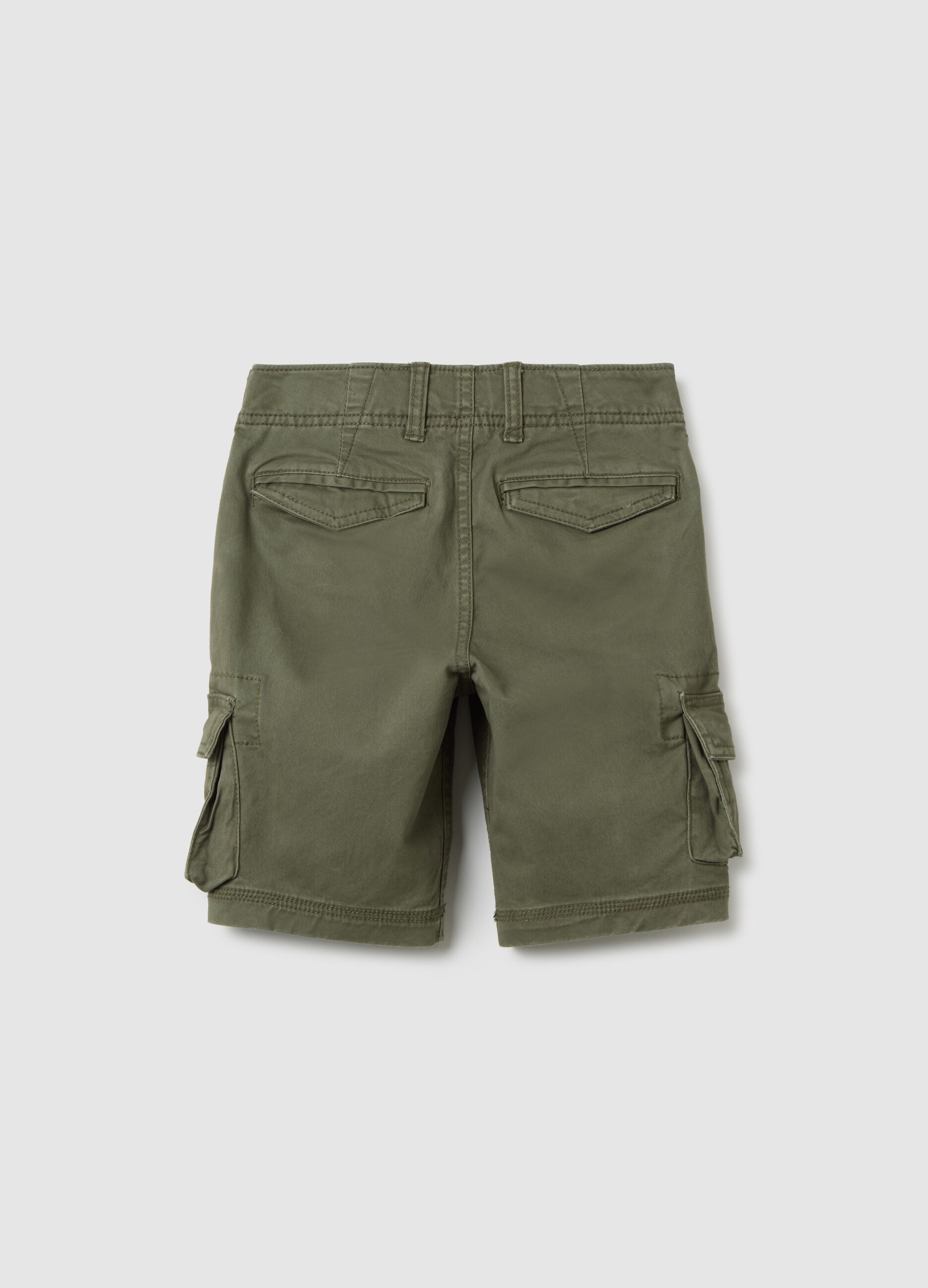 Bermuda cargo in cotone stretch