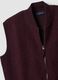 Purple wool-blend gilet with zip_1