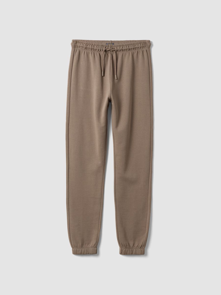 Pantaloni jogger grigi in puro cotone organico_0