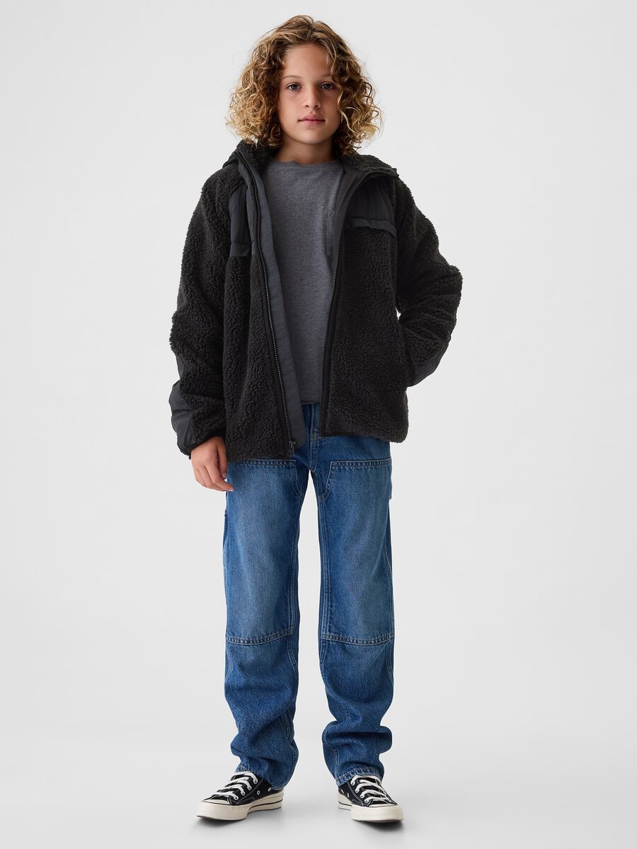 Sherpa jacket with hood_1