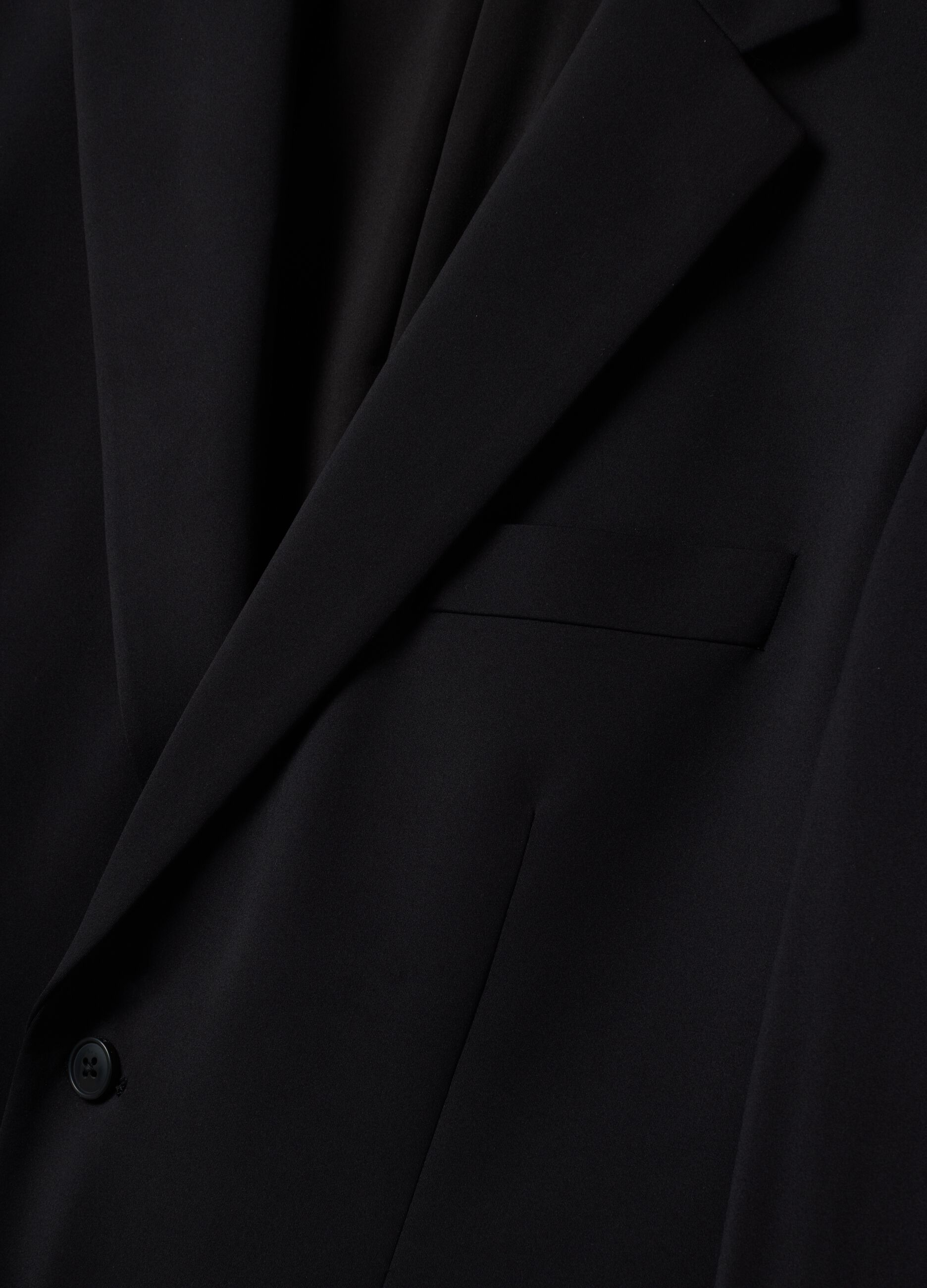 Black slim-fit 4-way stretch blazer, easy iron