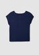 Blue pure viscose V-neck T-shirt, regular fit_1