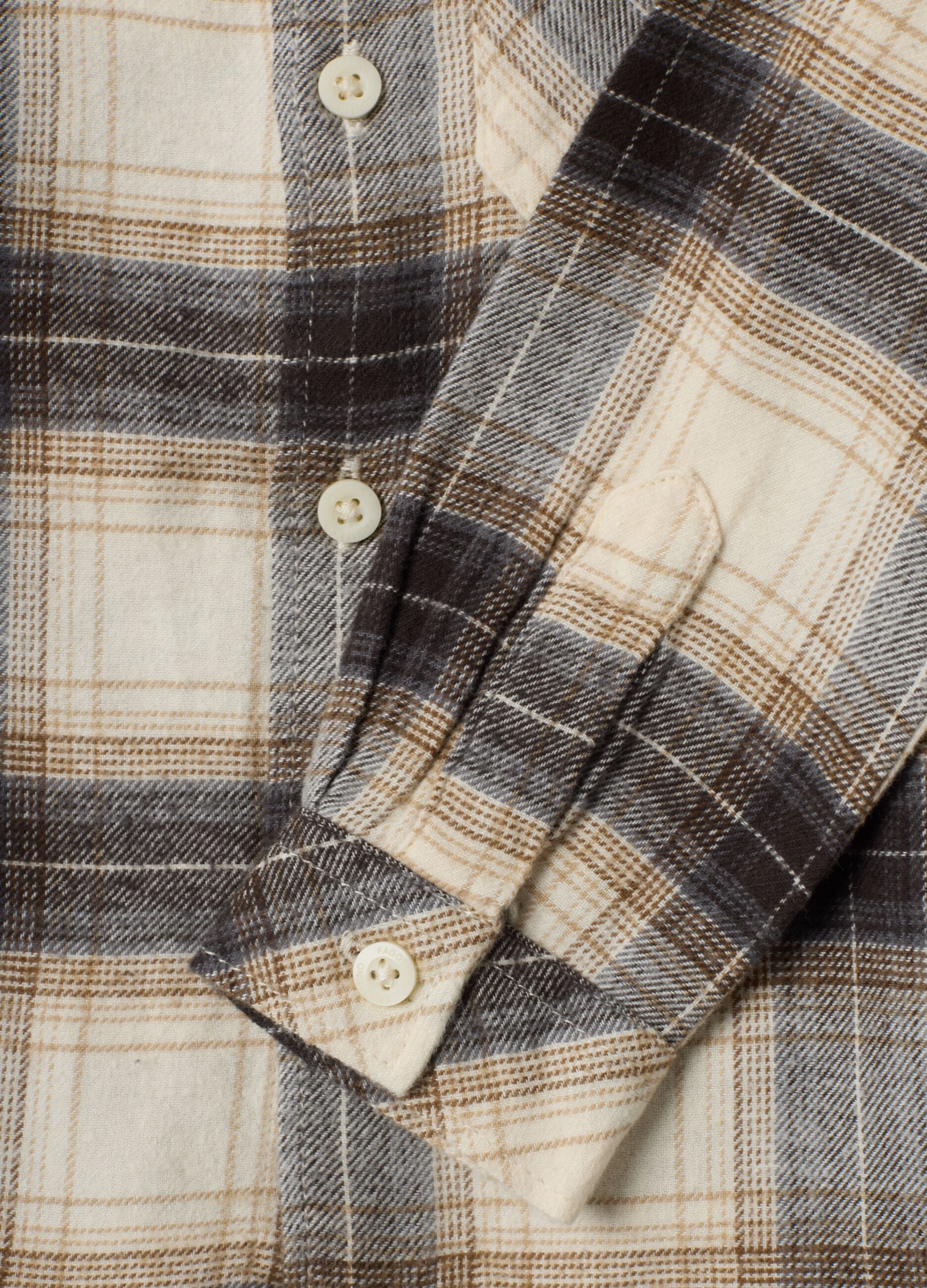 Multicoloured checked pure cotton shirt, regular fit