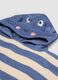 Multicoloured striped pure cotton baby beach poncho_2