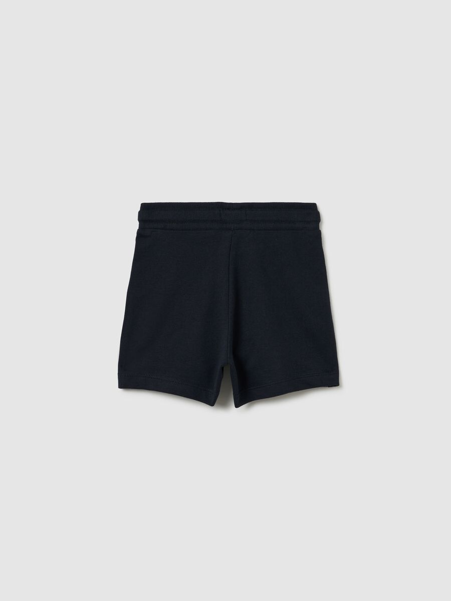 Girls' regular fit pure cotton black shorts_1