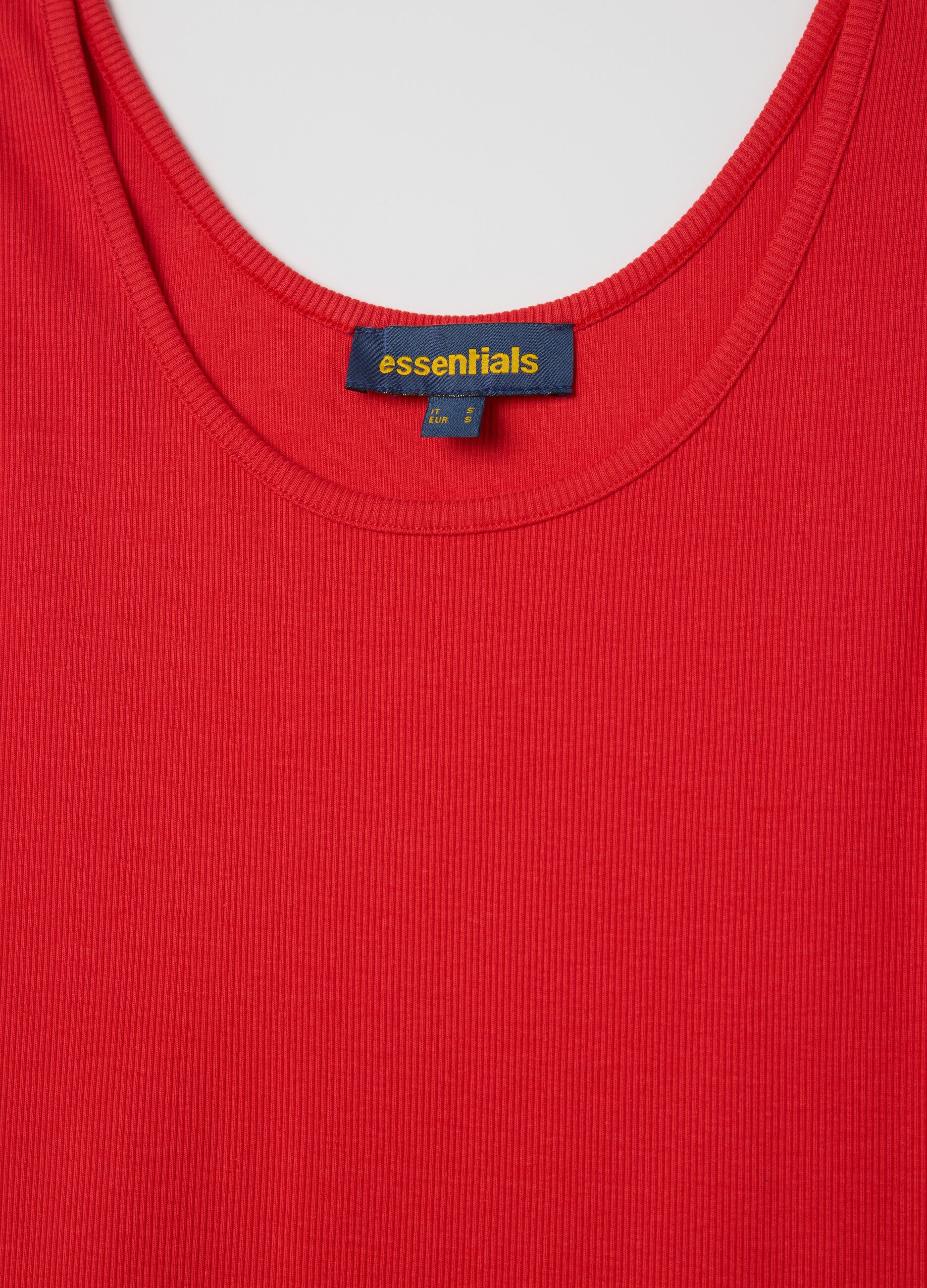 Abito tubino da donna in cotone elasticizzato rosso fitted