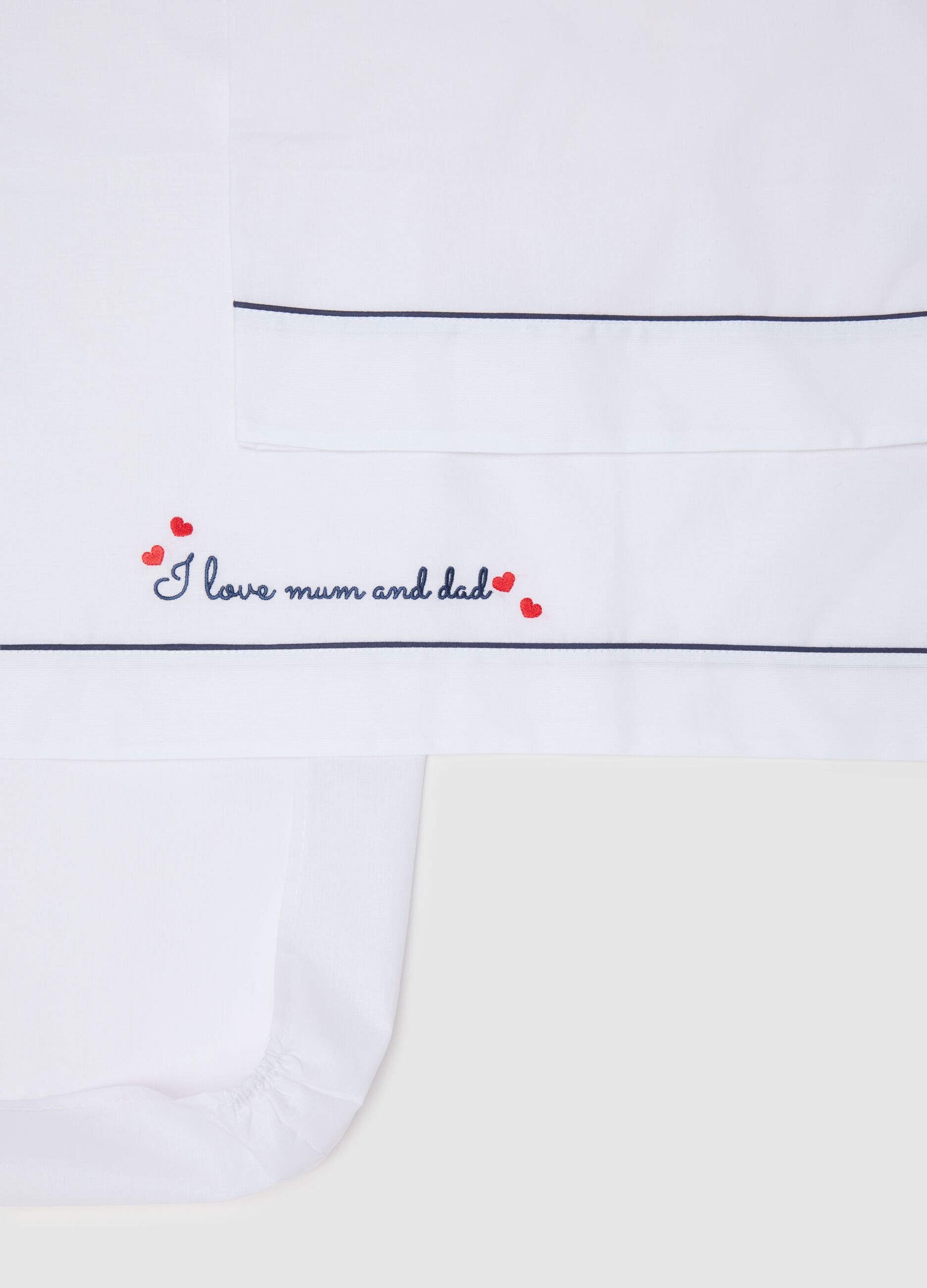 White cotton baby sheet