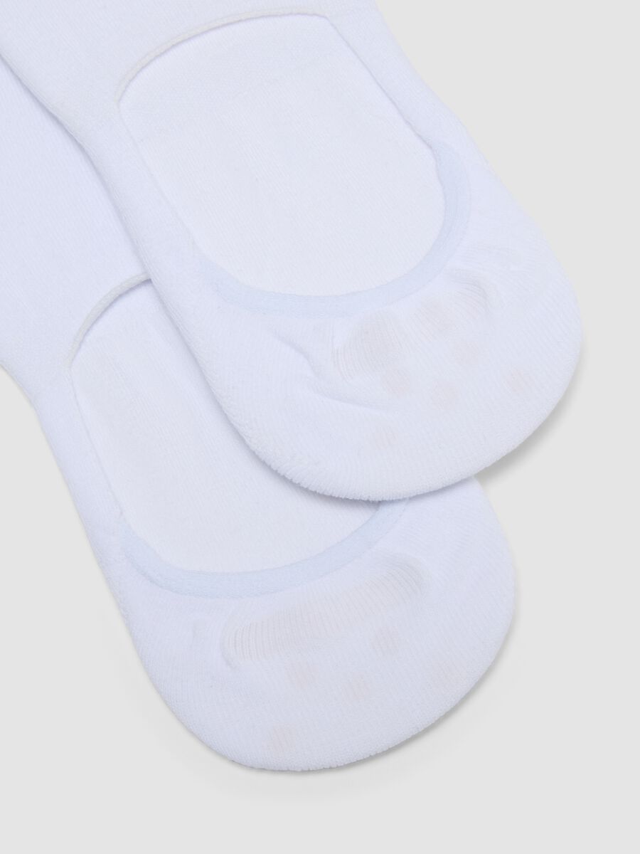 Three-pack of white invisible organic cotton socks_2