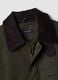 Green regular-fit jacket with zip and ribbed collar_1
