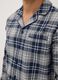 Grey and blue flannel pyjamas in pure organic cotton, regular fit_2