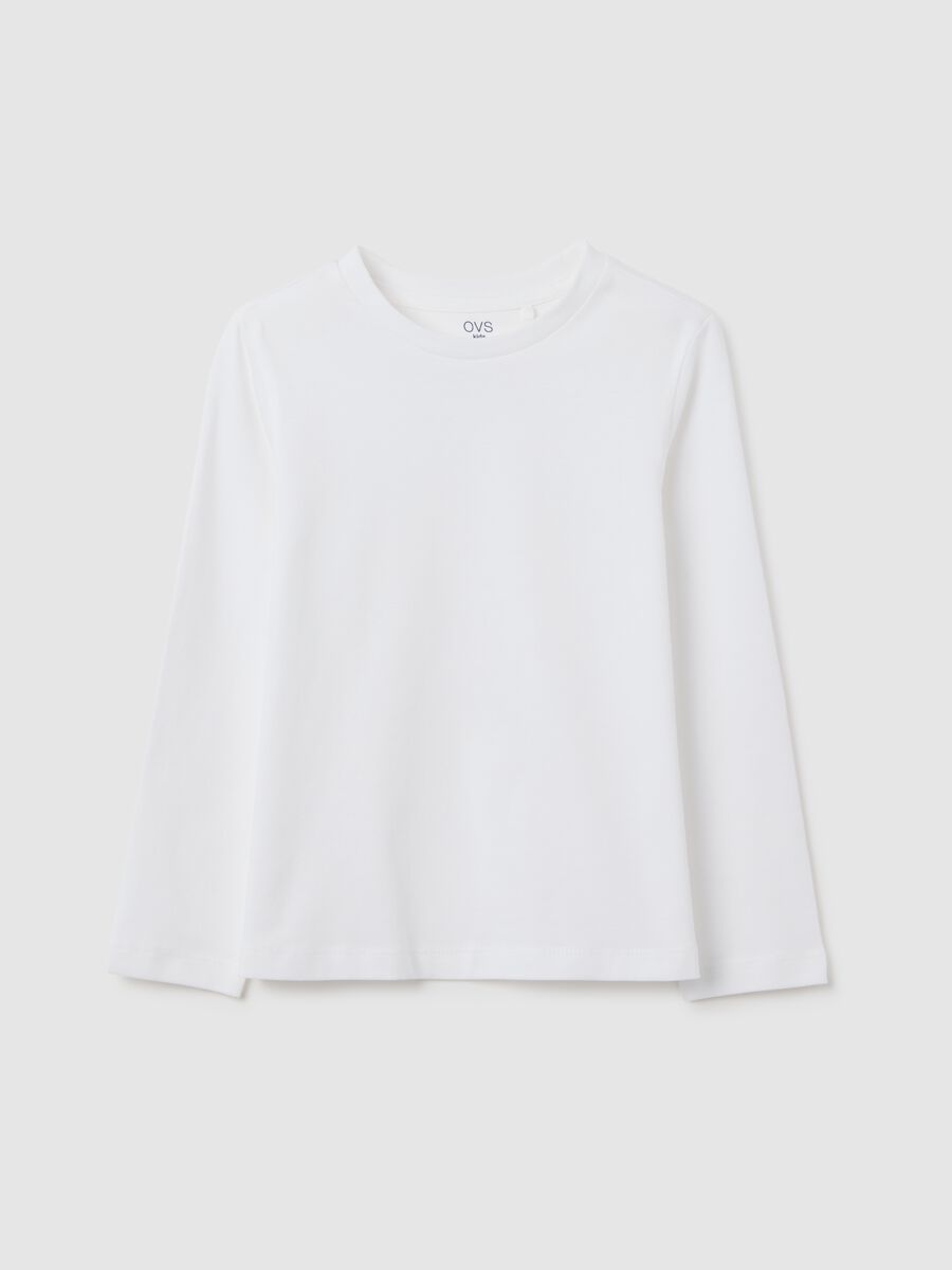 White pure cotton regular fit girl's top_0