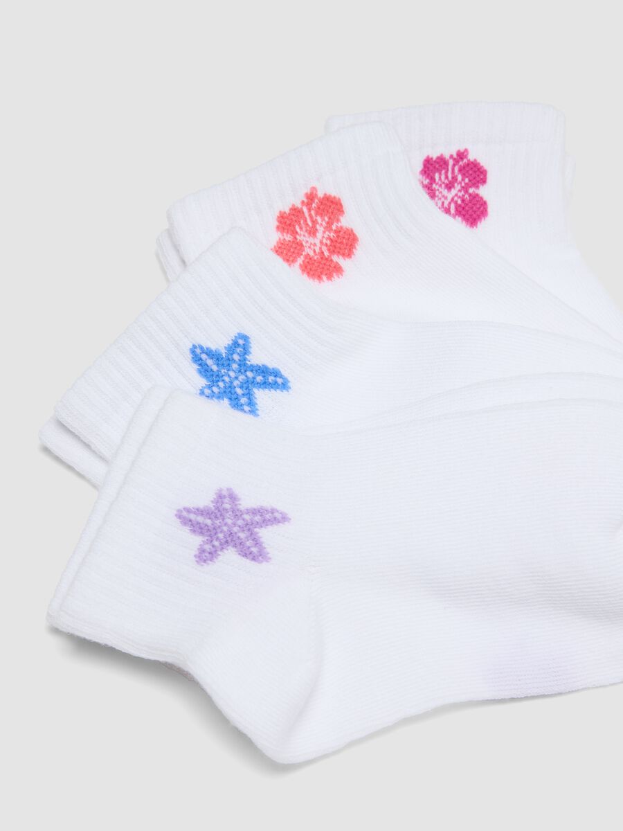 Girls&rsquo; multicolour stretch cotton-blend multipack socks_2