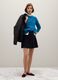 Blue pullover with round neck and jersey knit_1