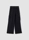 Pantaloni in puro cotone nero relaxed fit per ragazze_4