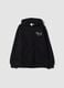 Girls&rsquo; black cotton-blend zip hoodie, regular fit_3