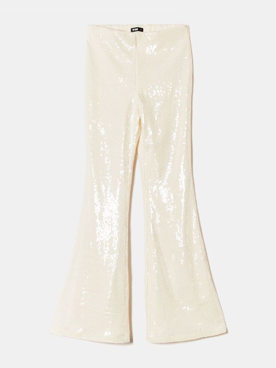 Flare-fit trousers with sequins_4