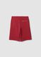 Red regular-fit cotton-blend shorts_1