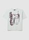 White pure cotton kids' T-shirt regular fit with Chicago Bulls print_3