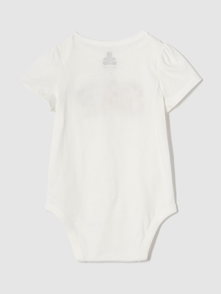 White newborn bodysuit in pure cotton GAP Kids_1