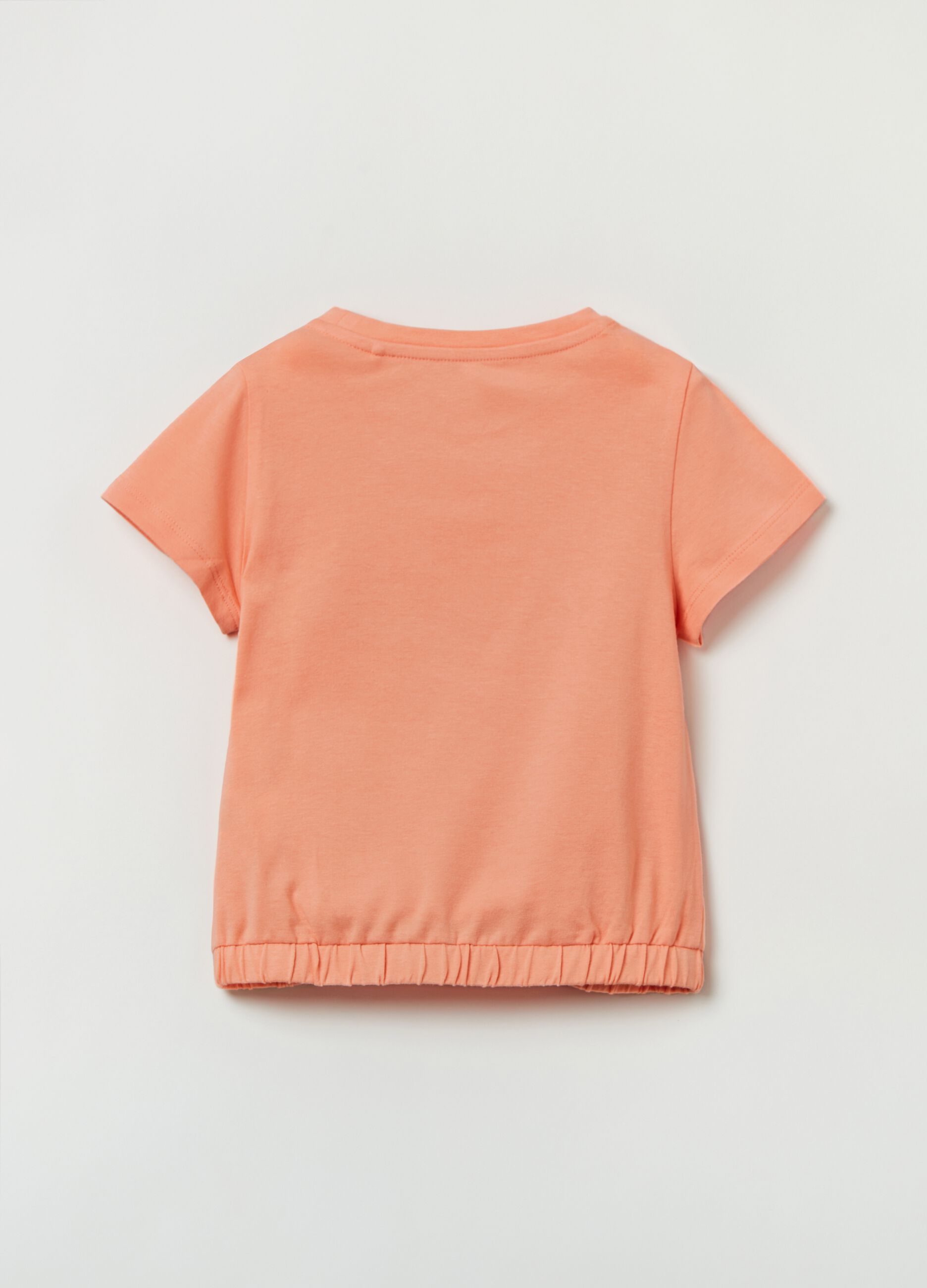 T shirt con paillettes e base elasticata Arancione pesca OVS KIDS