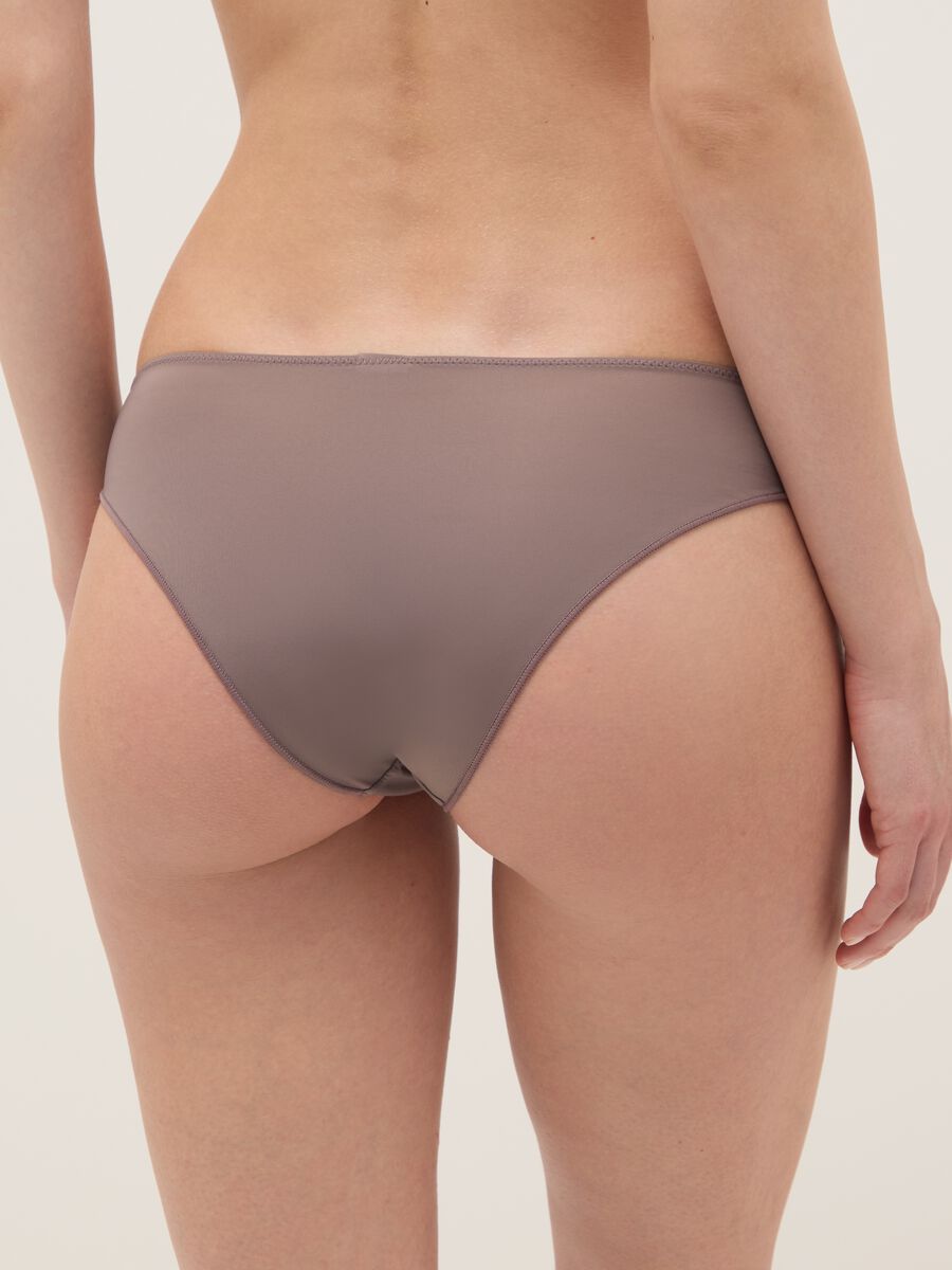 Brown floral lace regular fit briefs_2