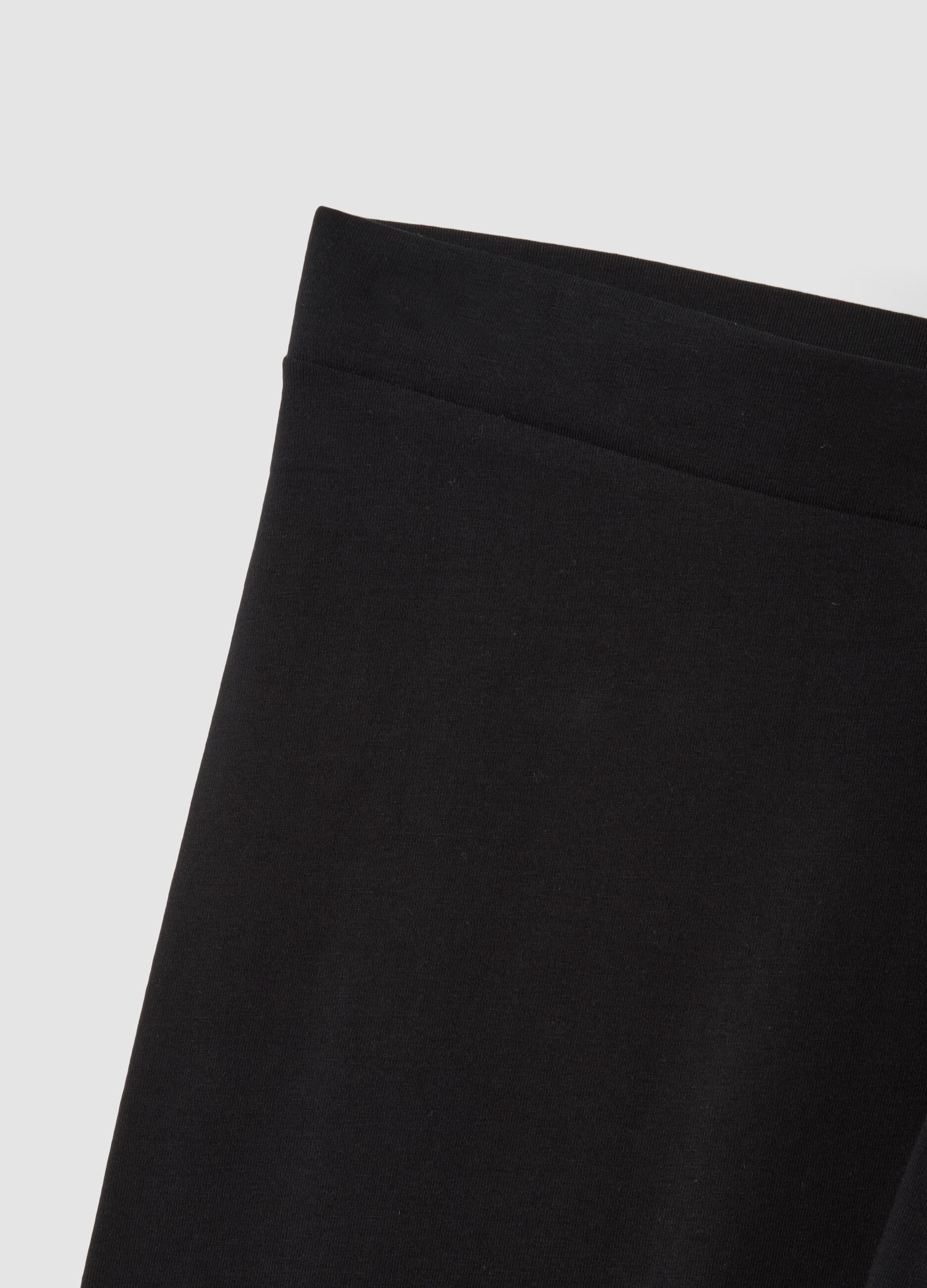 Leggings neri in cotone elasticizzato skinny fit