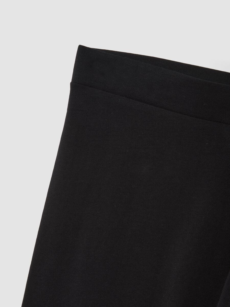 Black stretch cotton leggings_5