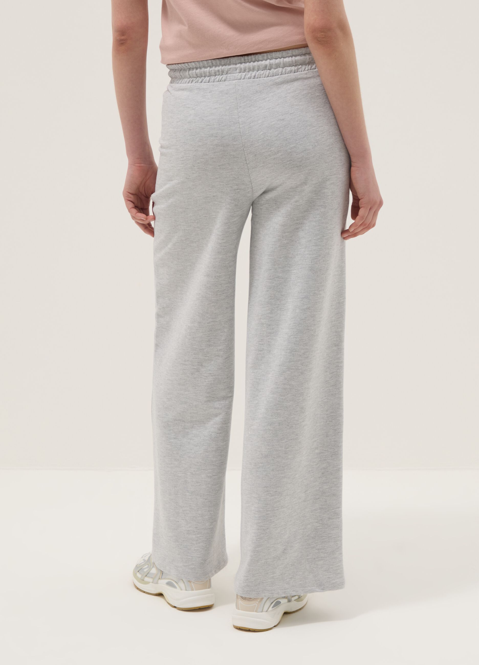 Grey pure cotton baggy jogger trousers