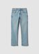 Light Blue Stretch Cotton Regular-Fit Jeans for Boys_3