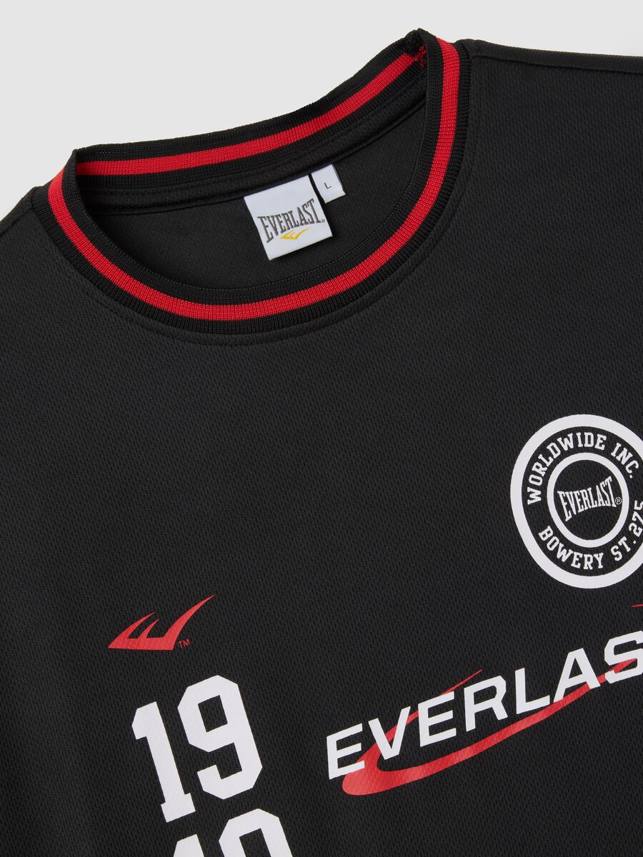 T-shirt nera con logo Everlast_1