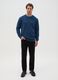 Blue Wool Blend Crew Neck Jumper Regular Fit_1