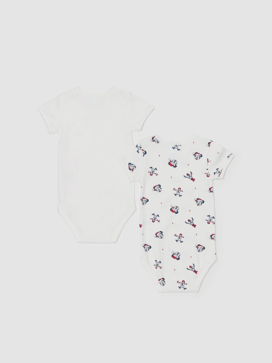 Two-pack bodysuit in organic cotton with Mickey Mouse print_1