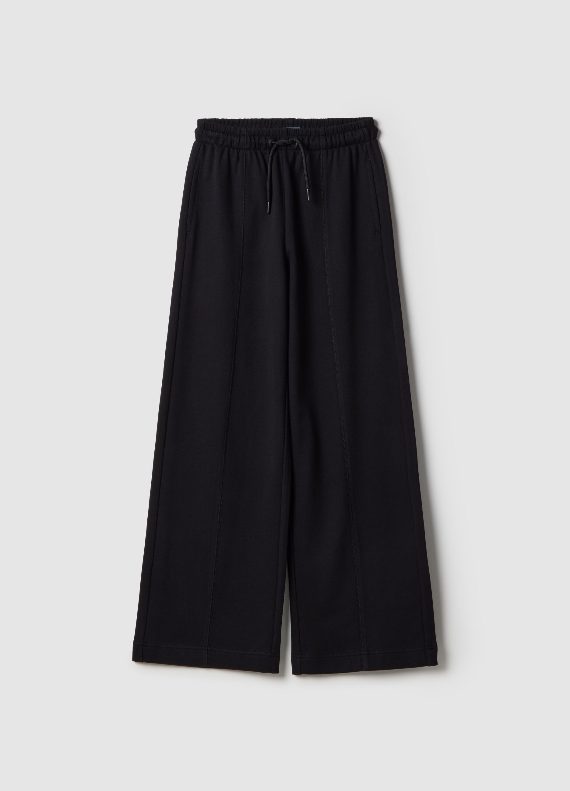 Girls' Black Culotte Trousers in Pure Cotton