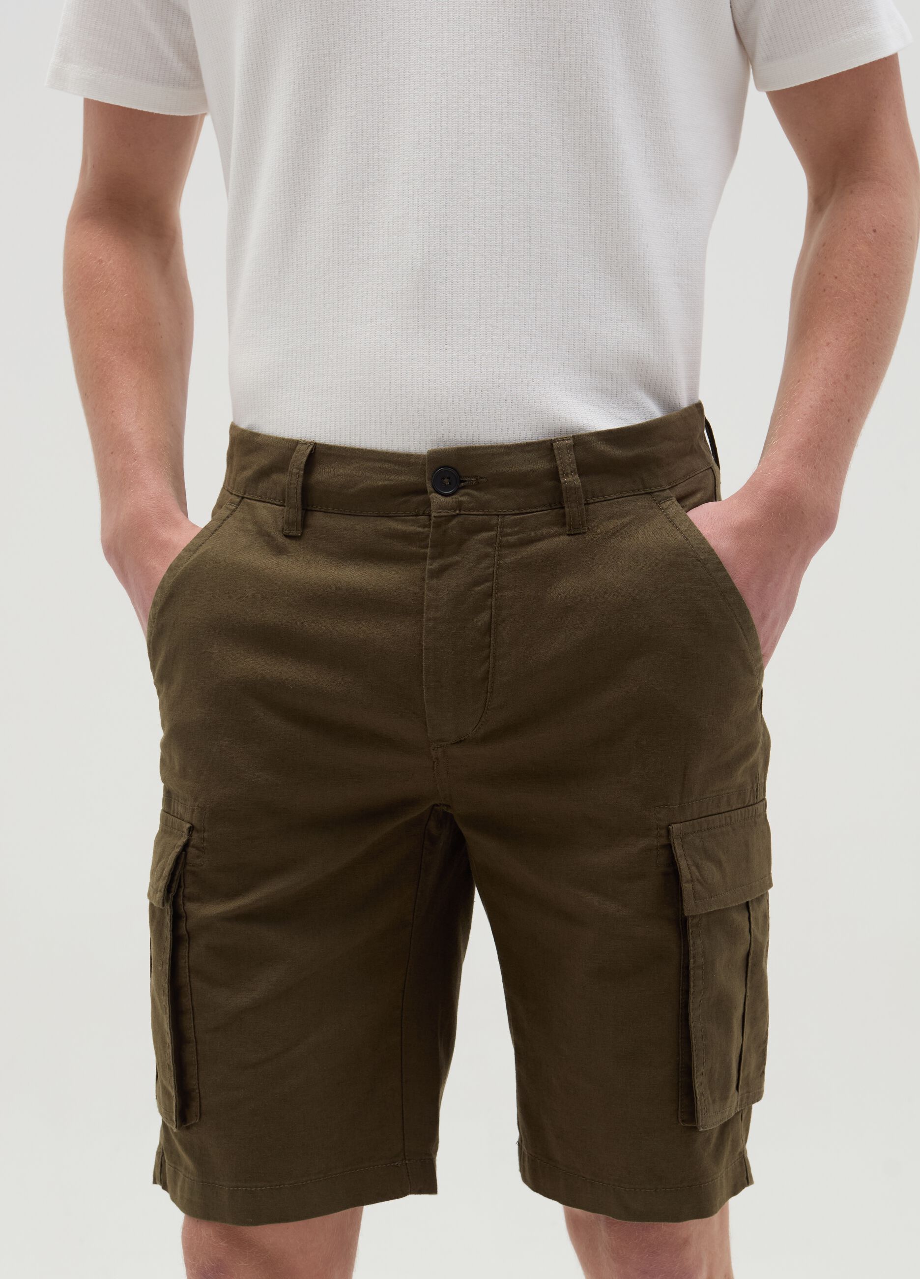 Bermuda cargo in cotone stretch