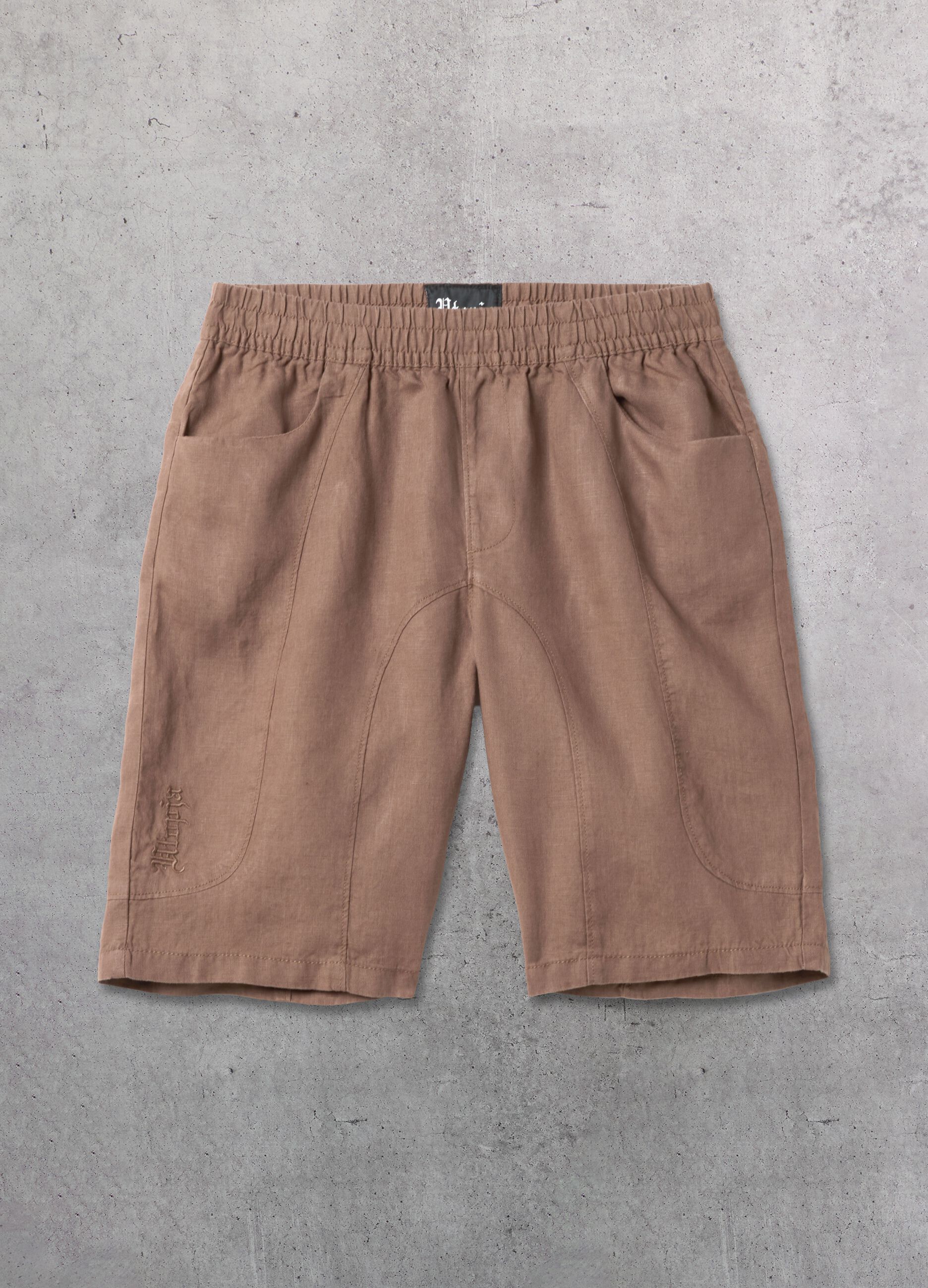 100% Linen Shorts Mocha