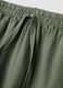 Pantaloni verdi in puro lino con coulisse_5