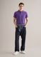 Short-sleeve violet cotton polo shirt regular fit_0