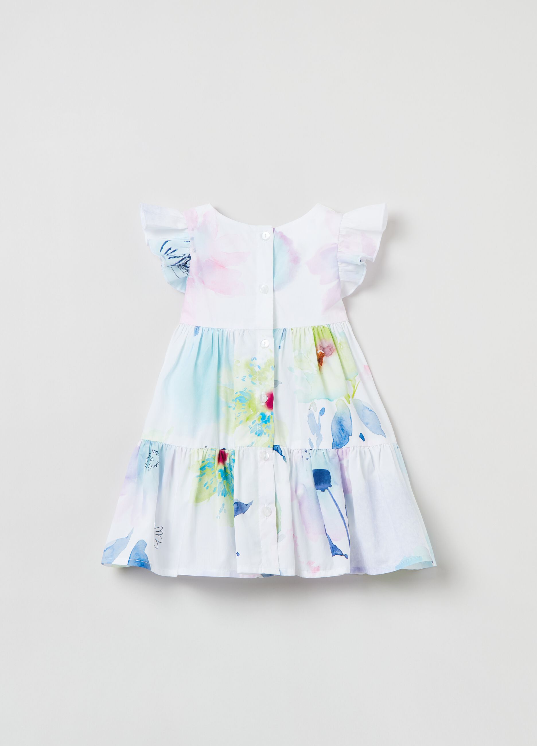 Abito a balze con stampa all-over_1