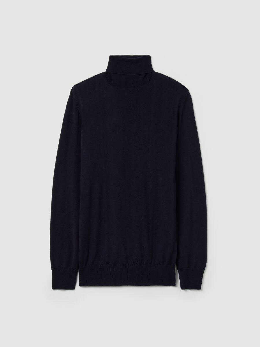 Merino wool pullover with high neck_4