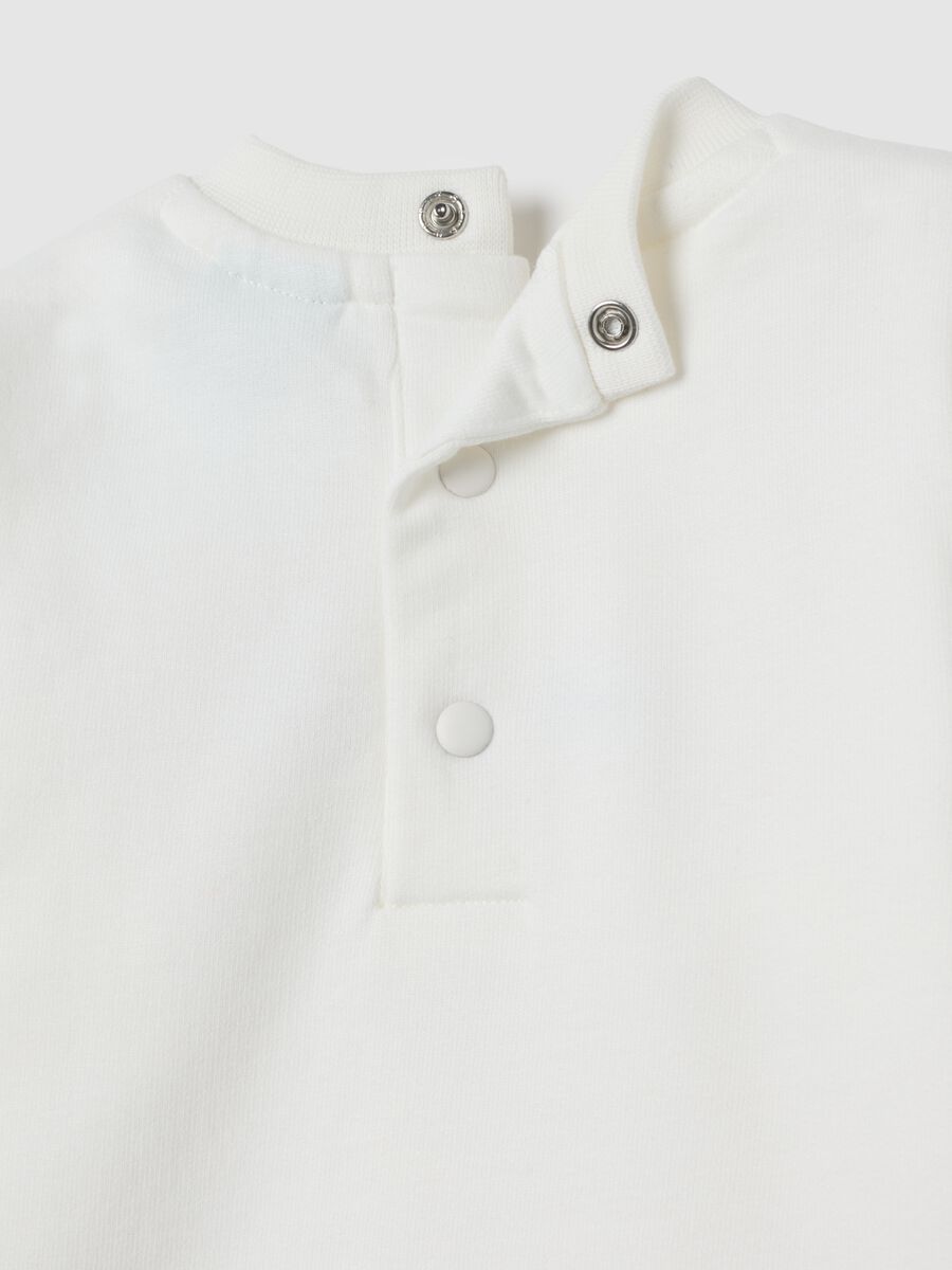 Baby set in pure cotton, white and blue_3