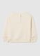 Girls' pure cotton beige oversized sweatshirt_1