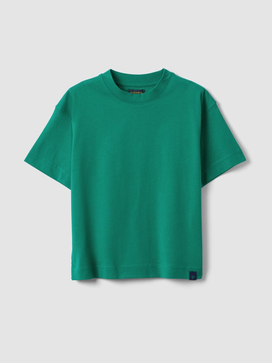 Kid's green pure cotton oversized fit t-shirt_3