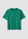 Kid's green pure cotton oversized fit t-shirt_3