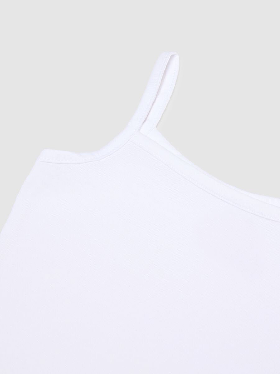 Bipack canottiere in cotone elasticizzato bianco da bambina regular fit_3
