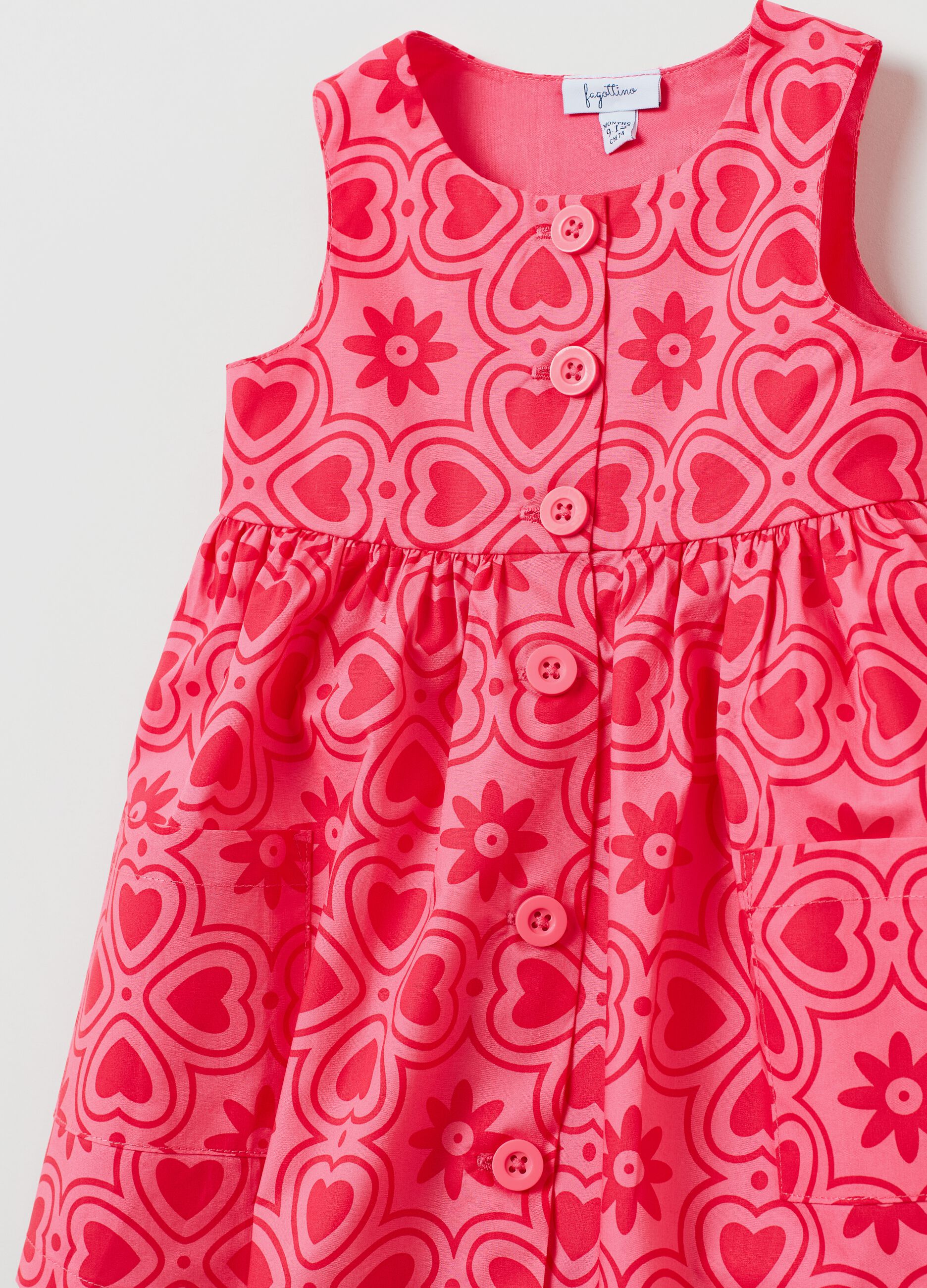 Vestito in popeline con stampa geometrica_2