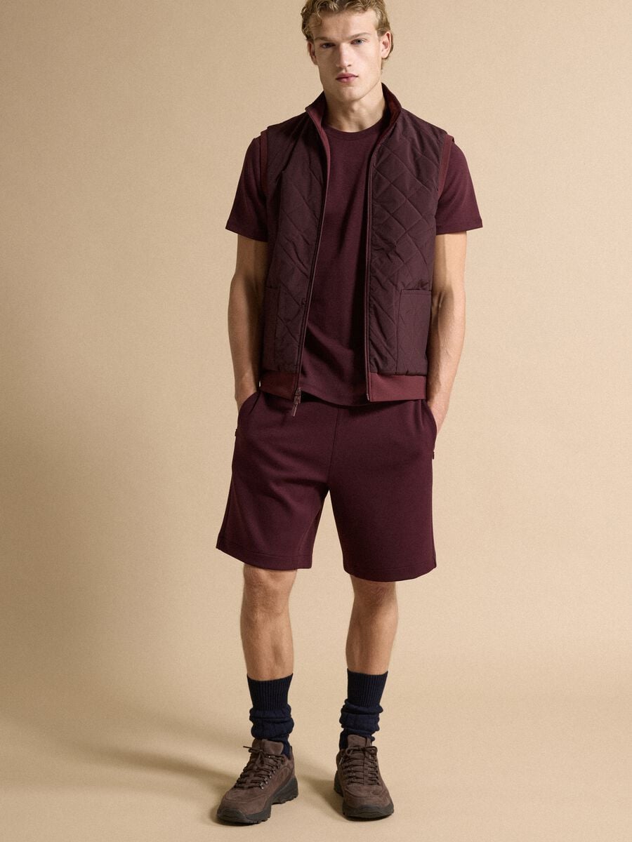 Shorts marroni traspiranti in tessuto elasticizzato 2 Way Stretch_0