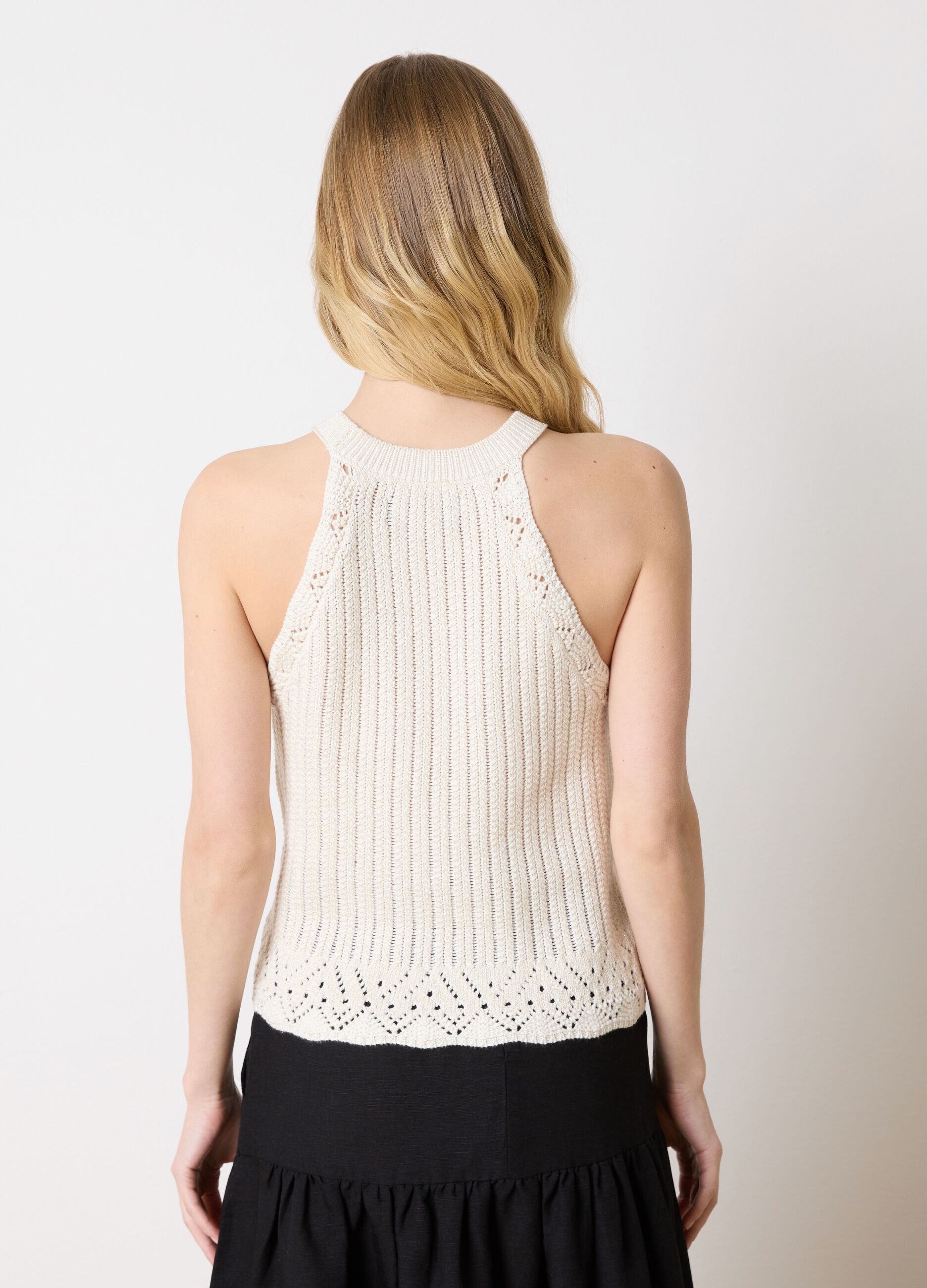 Crochet top with lurex