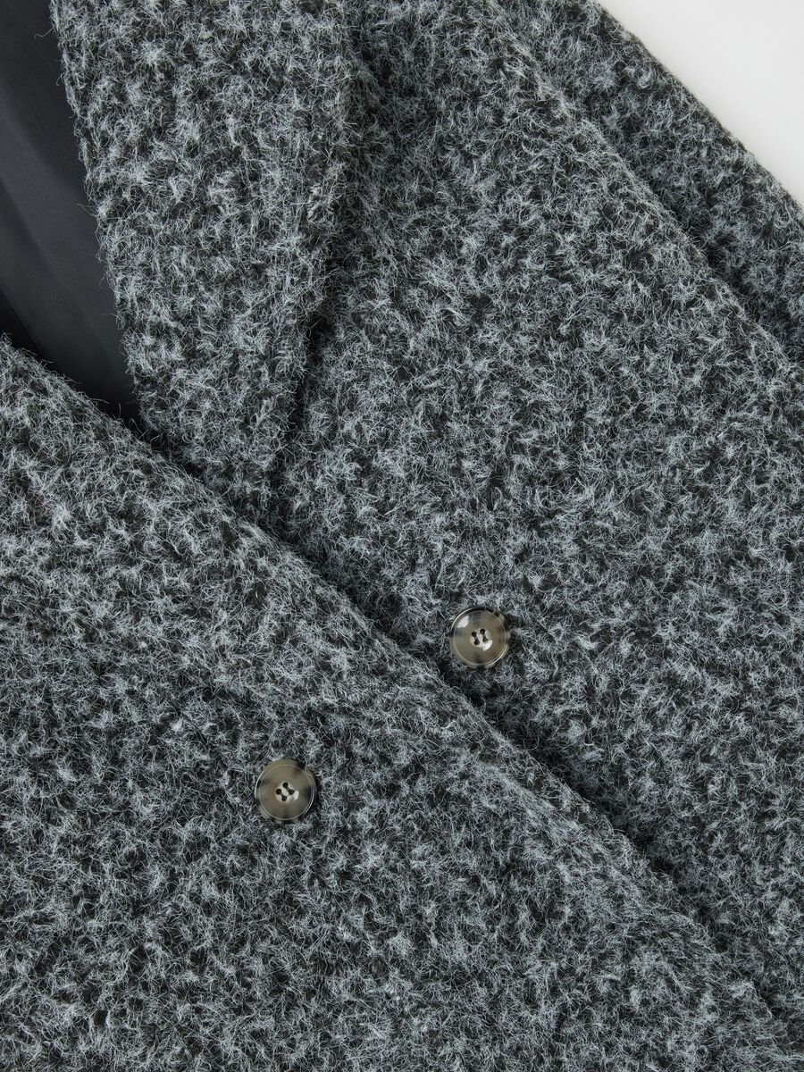 Giacca doppiopetto grigia regular fit con bottoni_5